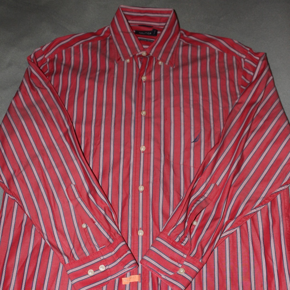 Nautica Mens Medium Button Front Dress shirt